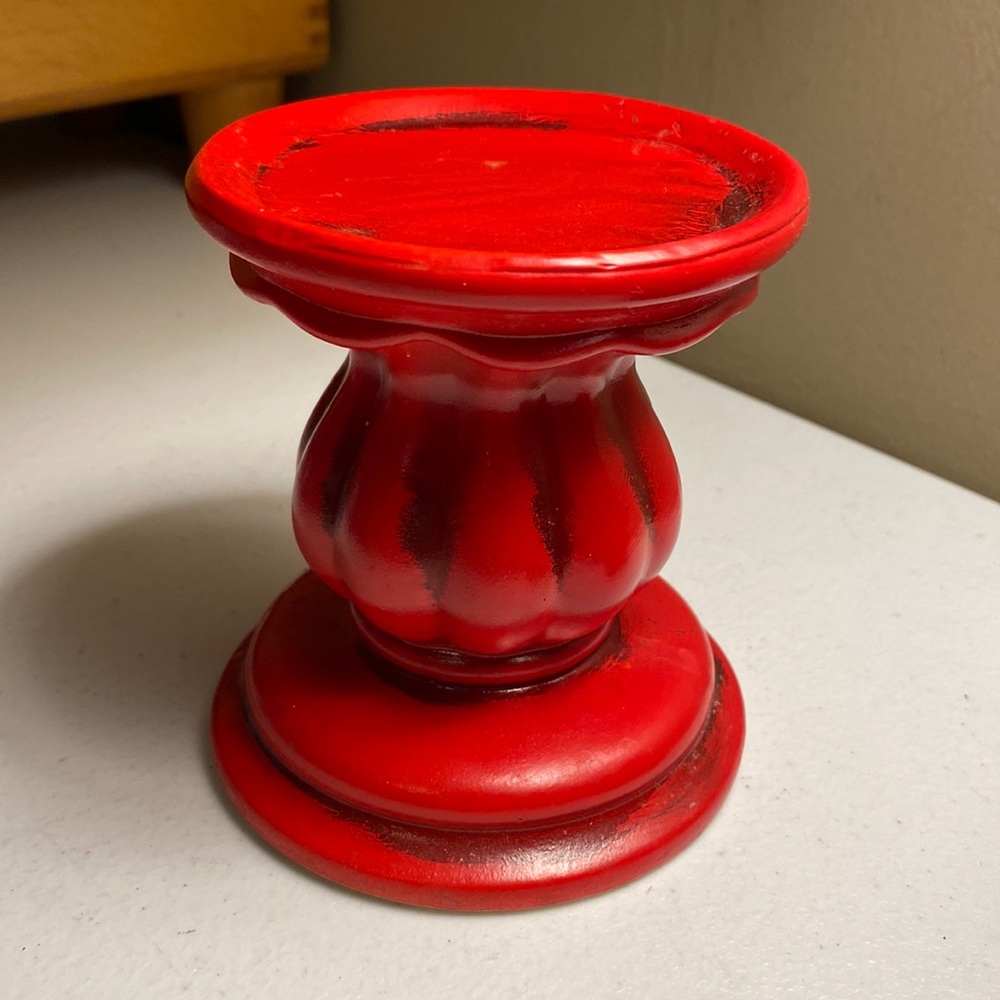 Vintage Ardco Dallas Red Candle Holder